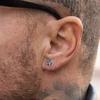 Vnox Gothic Teufel Satanische Ziege Satan Ohrstecker für Männer Jungen, Vintage Edelstahl Stern Dämon Baphomet Ohrringe Schmuck