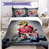 Set Lenzuola Stampato Ayrton Senna 3 Pezzi Morbido Traspirante Copripiumino Federe Set Lavabile Decorazione Camera da Letto Regalo per la Casa