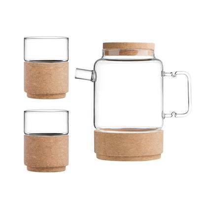 Shangqi Hitzebeständiger Glaskrug & 2-Tassen-Set