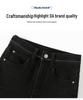 Vintage Black-Gray High-Waisted Micro-Flare Denim Slimming Pants - Women's Autumn/Winter Style