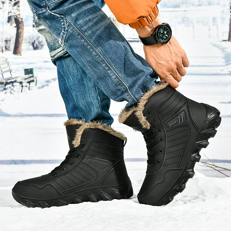 Russian Style Winter Boots Men Shoes Waterproof Outdoor Ankle Boots For Men Snow Boots