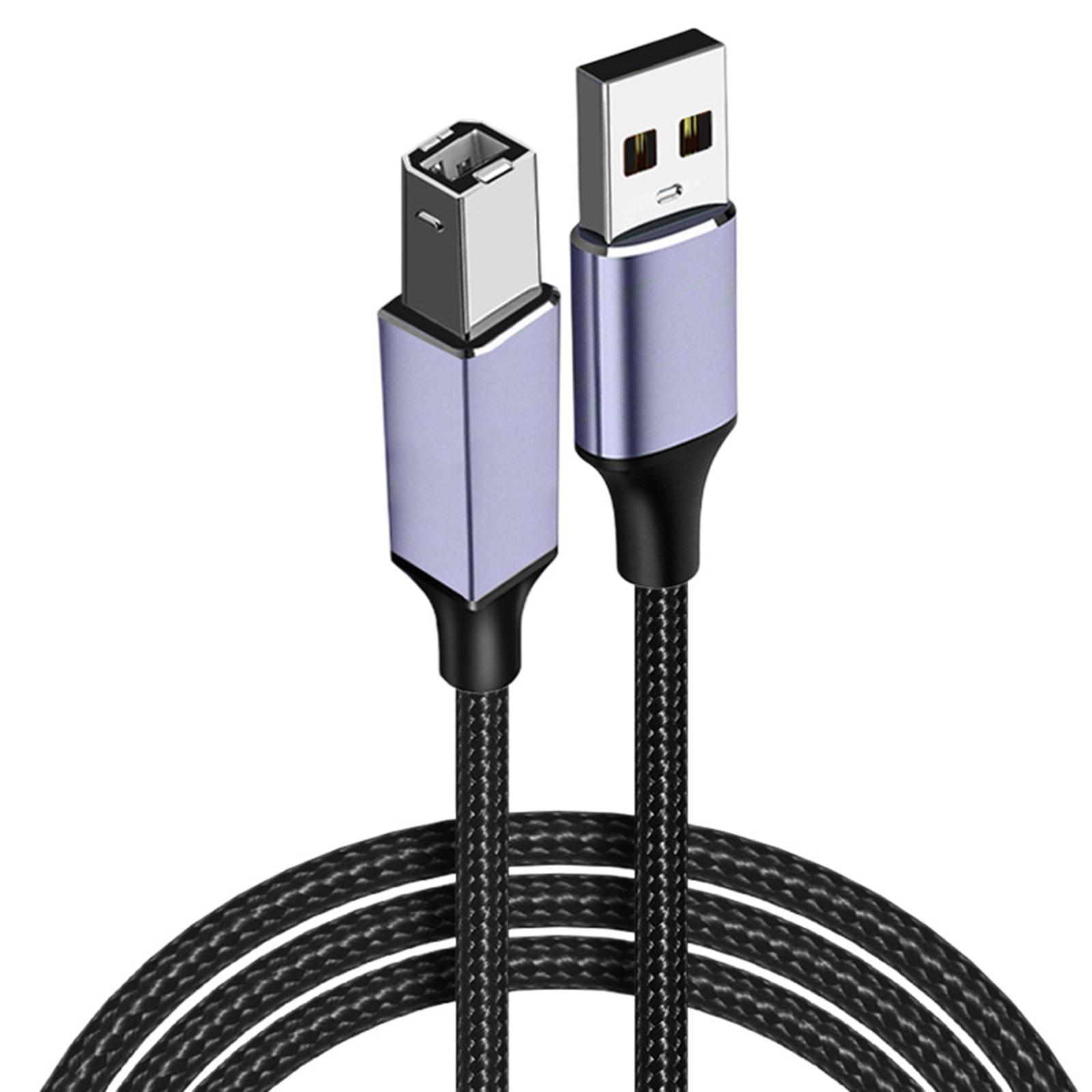 

Нейлоновый плетеный шнур USB 2.0 - USB B для принтера с высокой скоростью передачи данных для ПК, ноутбука, принтера, сканера, контроллера 100CM