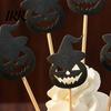 Dark Halloween Party Decoration 8 Pcs Cupcake Toppers, Black Glitter Witch Hat Pumpkin Durable Cake Toppers for Parties Picks Supplies, Birthday