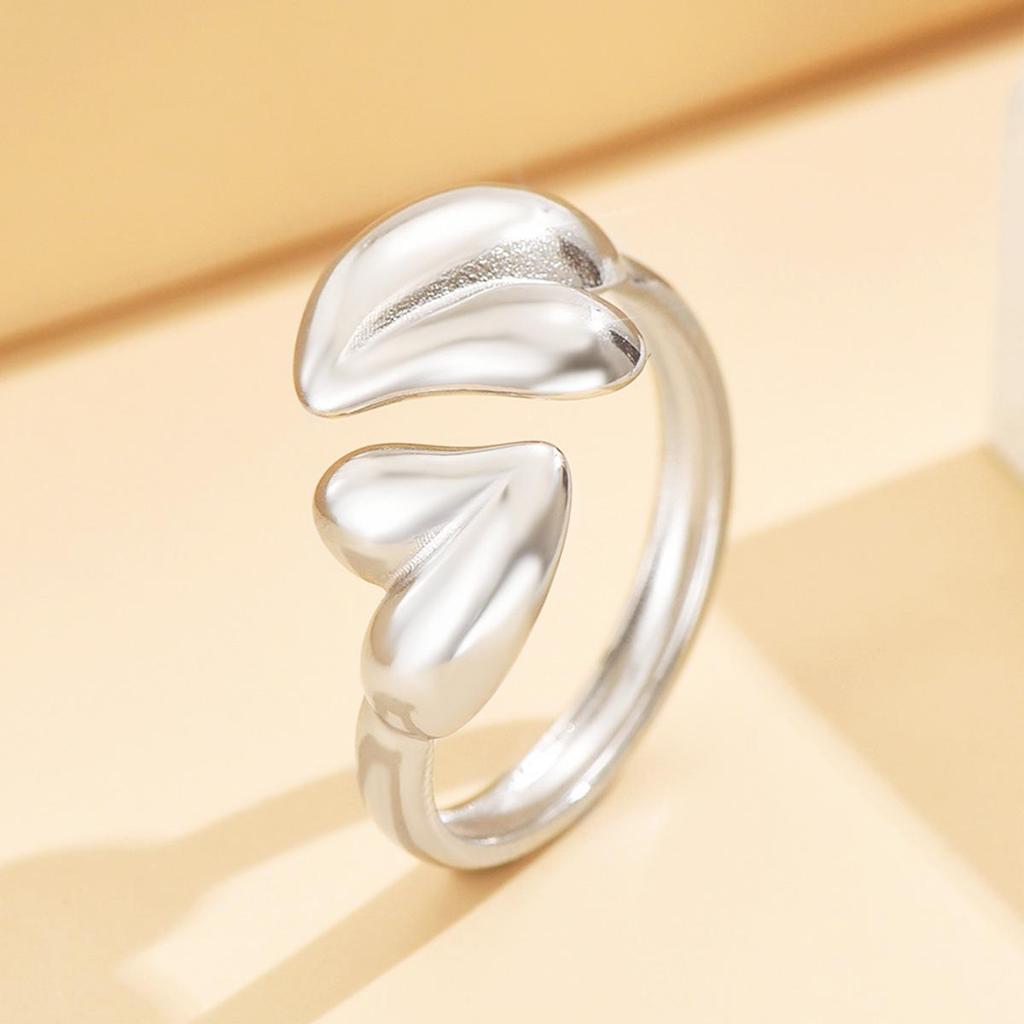 Stainless Steel Princess Style Heart Ring - Valentine's Day Gift for Women