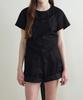 MAKE A TOAST Cuffed Casual Shorts (Black) Mbfspa012Bk