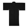 Solid Cotton Size Shijira-woven Men's Yukata, Color, 100% (Black, L)