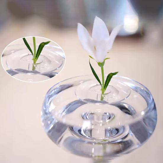 Yousheng 6/12/15/24/25/30/35/50/60Pcs Floating Floral Arrangement Holder Clear Floating Flower Display Stand Hydroponics Water Planting Flower Bowl