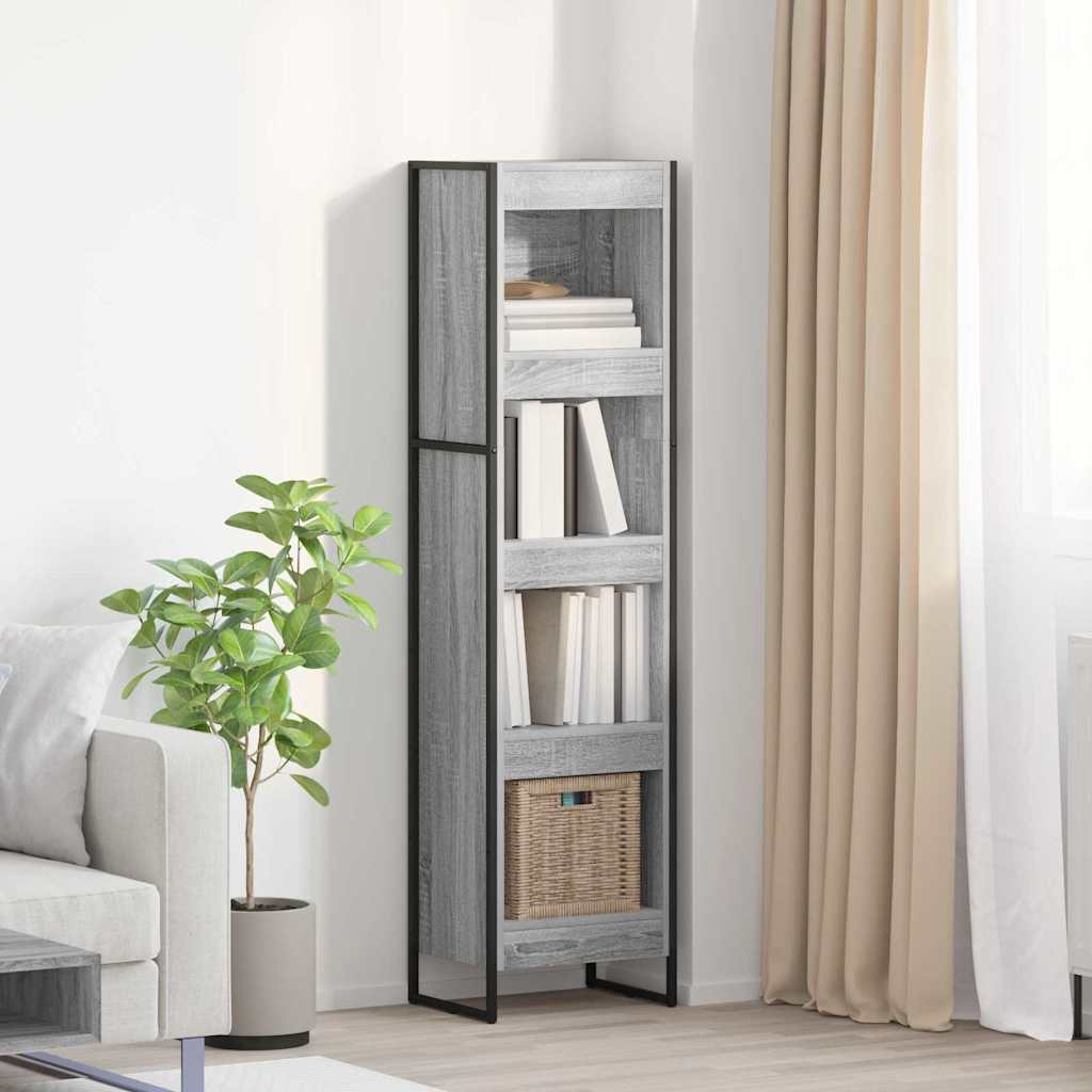 Bookshelf Grey Sonoma 40 x 30 x 155 cm Engineered Wood