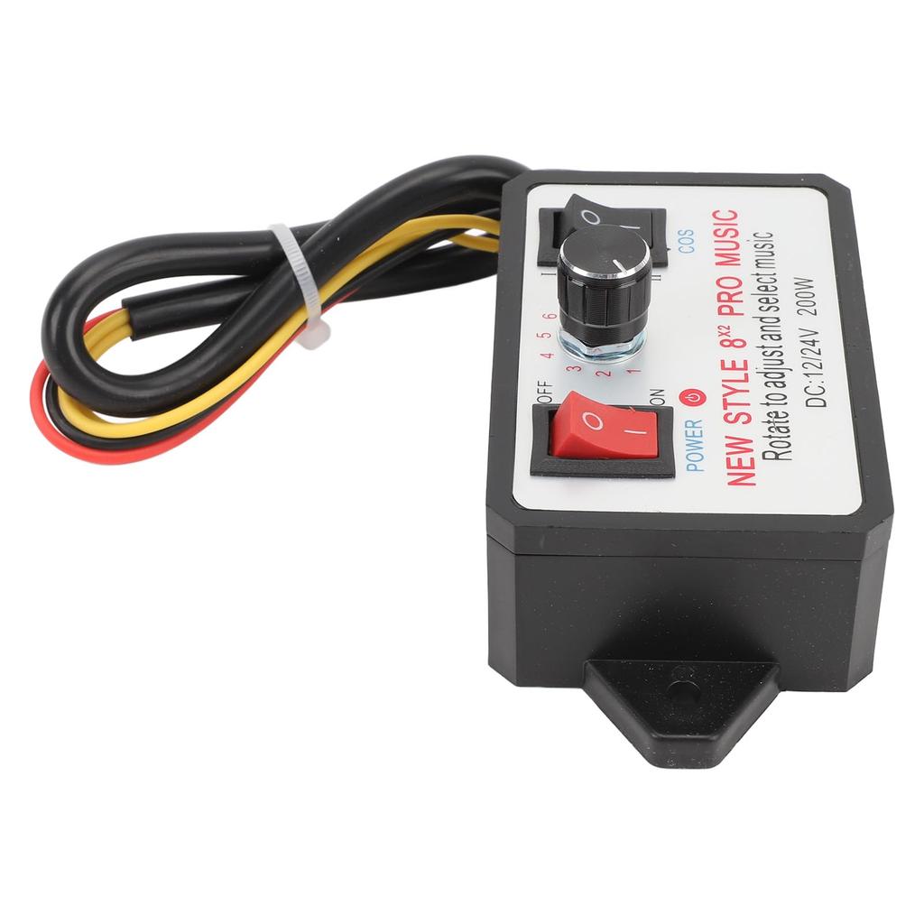 Car Horn Controller Dual Tone 16 Sound Effects Vehicle Adjustable Unit Yacht 24V DC