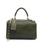 Olive Green Retro Women's Handbag with Cute Pendant - Versatile Commuter Tote