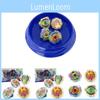 Exciting Colorful Top Battle Set Durable Plastic Spinning Tops With Handle Arena