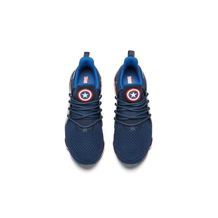 Anta Marvel X  Captain America Shock Absorbing Non-Slip Wear-Resistant Breathable Low-Top Running Shoes Kids Sneakers Blue Red A31935500-3