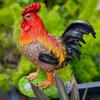 Rooster Statue Water Proof Sun Proof Vibrant Colors Lifelike Resin Rooster Sculpture for Indoor Outdoor Decor Hand
