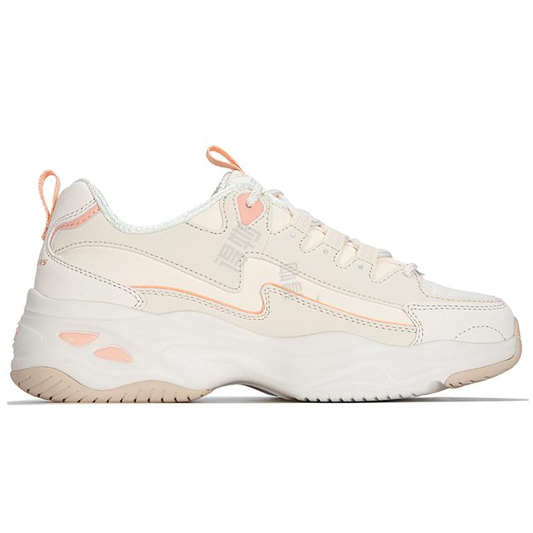 Skechers DLITES 4.0 Woven Leather Mesh Synthetic Floral Embroidered Low-Top Chunky Sneakers Women's Casual Shoes 896138-NTPH