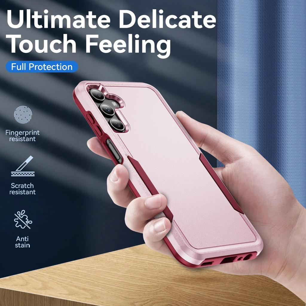 Matte Feeling Strong Handyhülle für Samsung Galaxy S24 Plus S23 Ultra S22 S21 FE S20 5G Fallschutz Rückseite