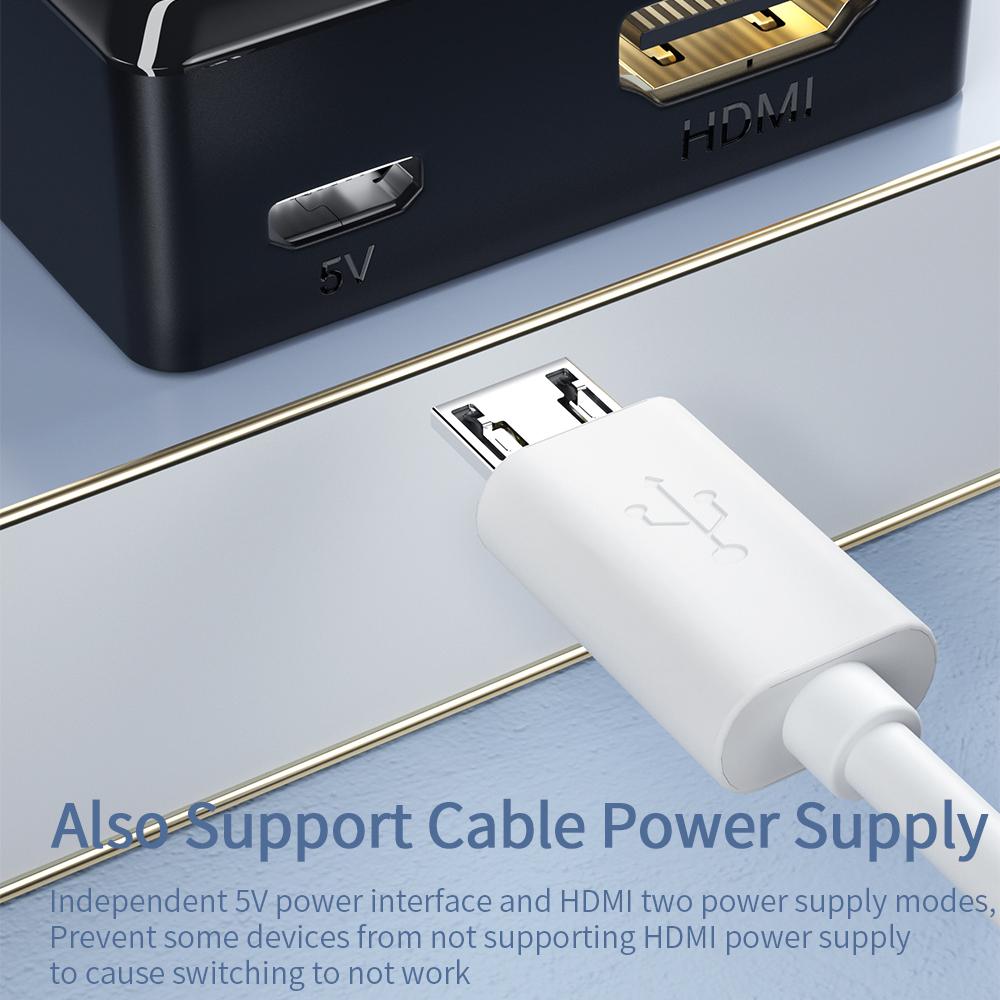Essager Hdmi-Kompatibel Splitter Schalter 4K 2,0 Hdmi-Kompatibel Switcher 1X2 / 2X1 Adapter 2 In 1 Out Konverter für Ps4 Hd Tv Box