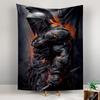 Fabric Wall Tapestry Spartan Warrior Armor Dark Spear Side Spartan Wall Decor