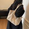 Vintage Handbag Striped Bag Women's Large Capacity Shoulder Bag