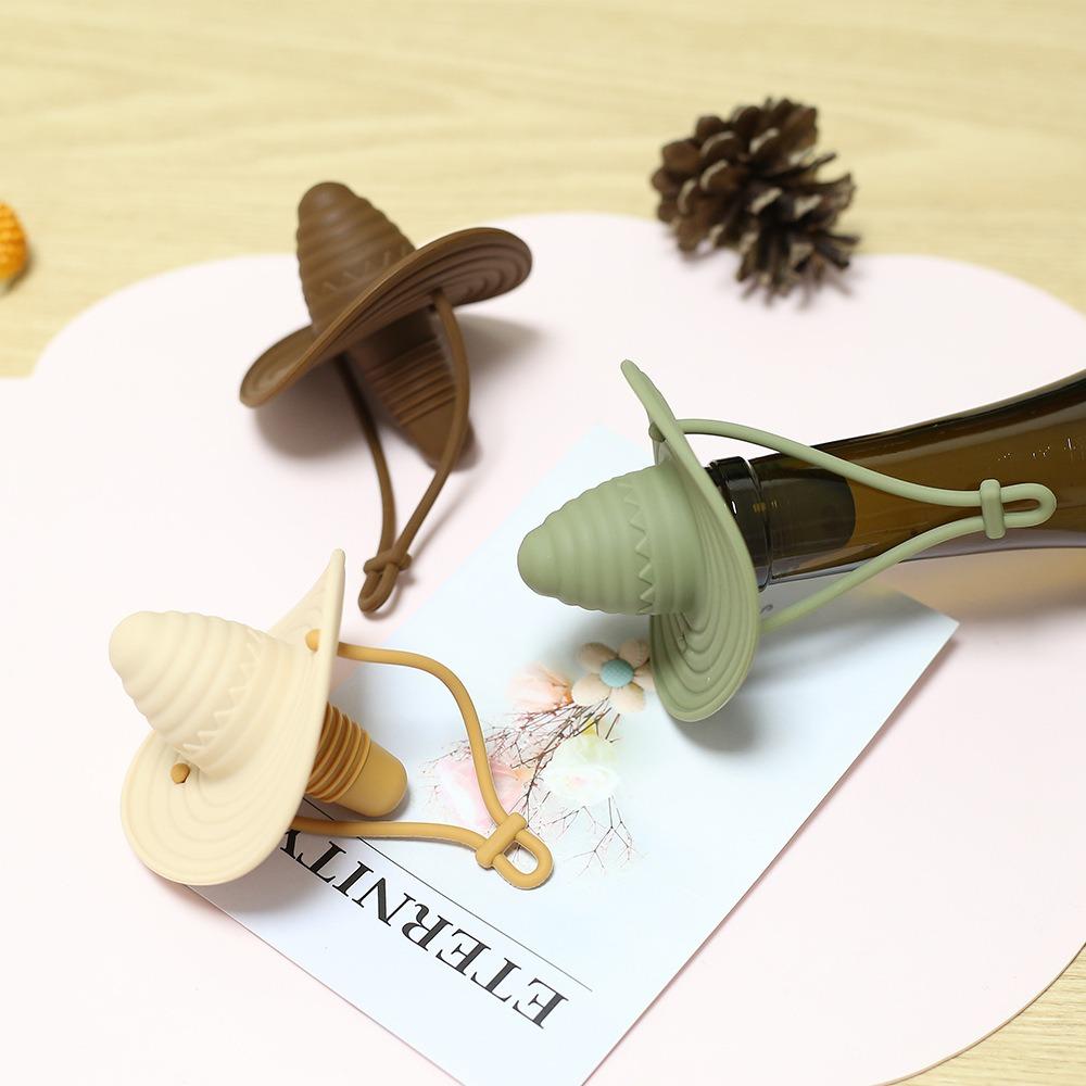 Leak-Proof Cowboy Hat Wine Stopper Reusable Wine Cork Champagne Bottle Stopper  Kitchen
