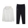 Fashionable Versatile Loose Fleece Hooded Sweatshirt Comfortable Long Pants Casual Sports Suit Unisex Sweatsuit AWDVJ00-1+AKLVD71-1