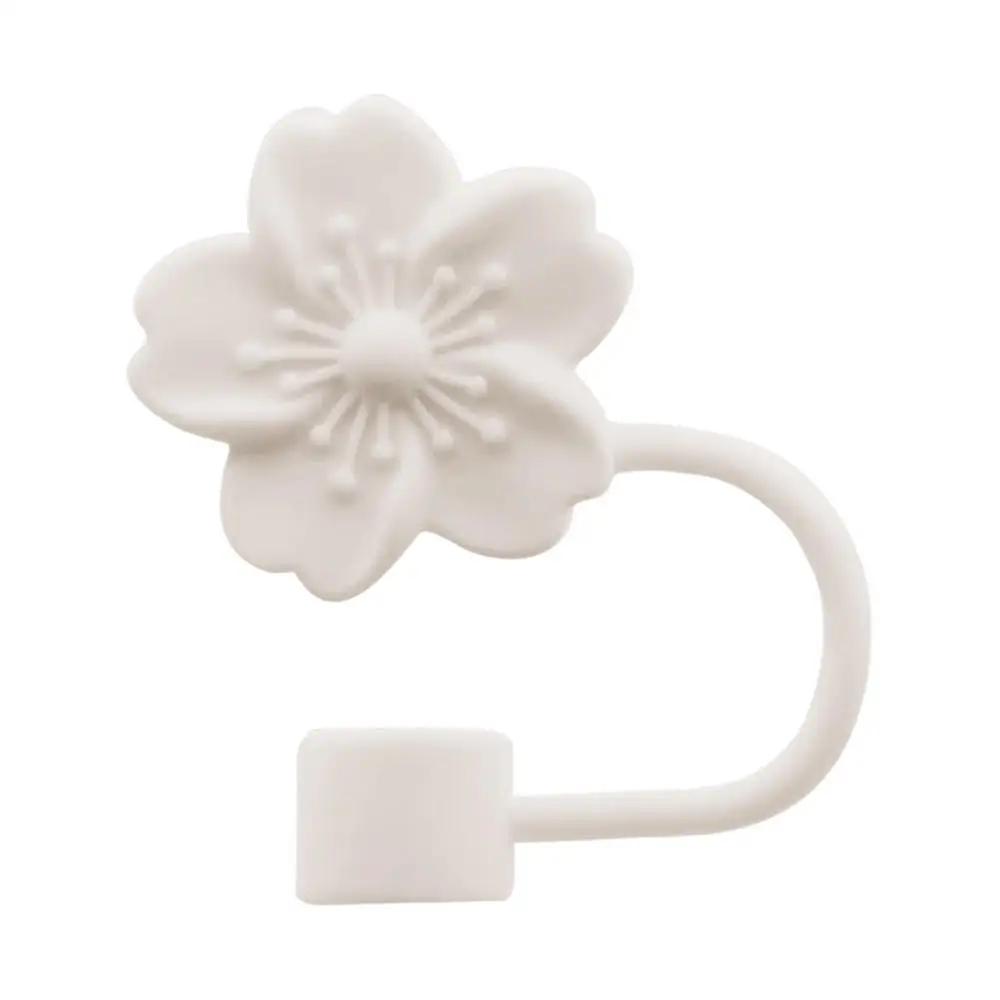 Tapa para Pajita con Forma de Flor de 10 mm/0,4 pulgadas Compatible con Vaso Stanley de 30 y 40 Oz Tapa de Pajita de Flor de Silicona Suave
