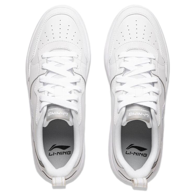 Li Ning Lightweight Trendy Simple Non-Slip Wear-Resistant Low-Top Skate Shoes Unisex Sneakers White AGCV061-1