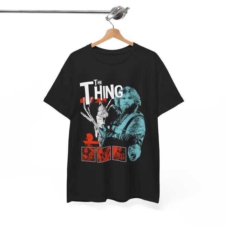 The Thing 1982 Movie T-Shirt - R.J. MacReady Graphic Tee, Outpost 31 Horror Shir L
