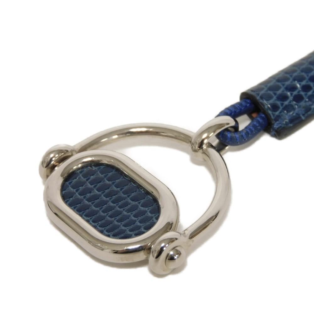 Used 9212 Odyssey Pendant Top 7984 Logo Silver Choker Excellent Condition Exotic Lizard Blue Unisex from Japan AUTHENTIC