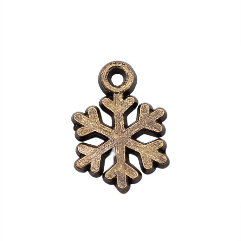 Snowmen Charms Snowflake Pendants For Winter Christmas Themed Jewelry