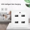 USB Wall Socket Charger Panel 2 Port/4 Port Quick Charging Wall Panel for Smartphones Tablets and More 86x86mm