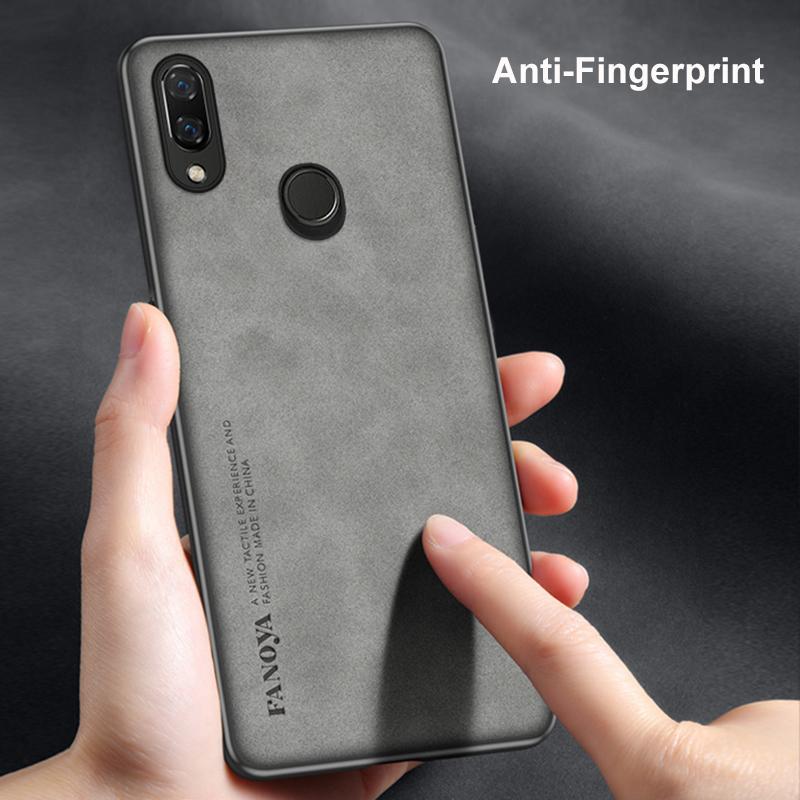 For Redmi Note 7 Case Luxury PU Leather Phone Case For Xiaomi Redmi Note 7 Pro Note7 Back Cover Matte Silicone Full Protection