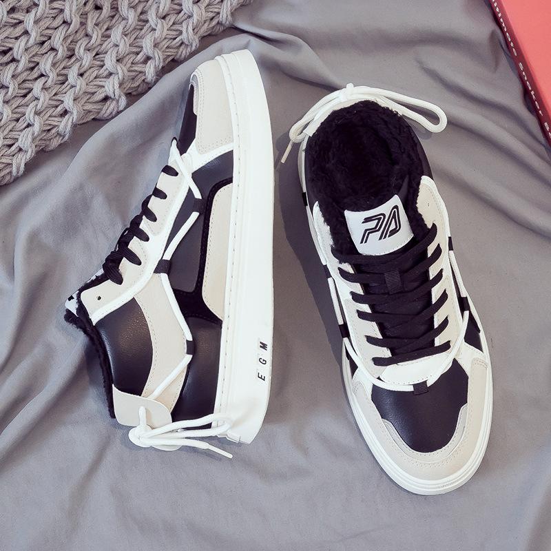 Warm Cold Proof Male Winter Sneaker Shoes High Top Men's Snow Sport Boots Casual Comfortable Fur Outdoor Hiking Luxury Quality