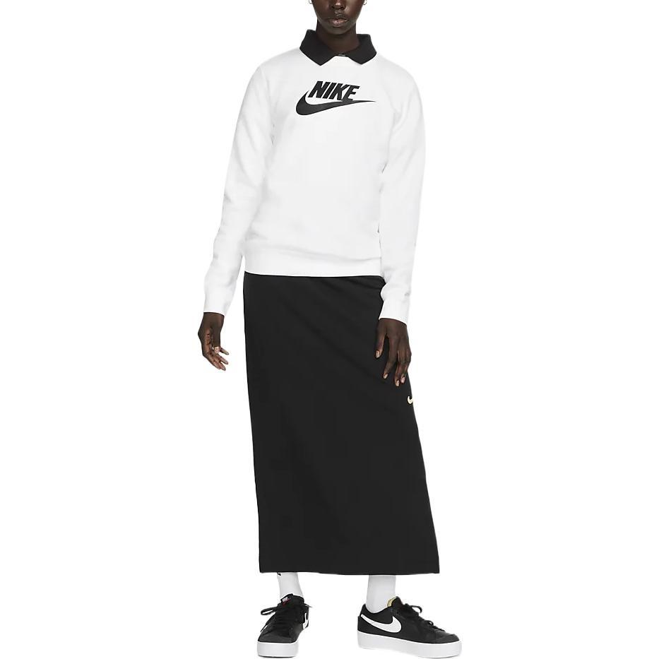 Nike Sportswear Club Fleece Women's Logo Crew-Neck Sweatshirt White DQ5833-100