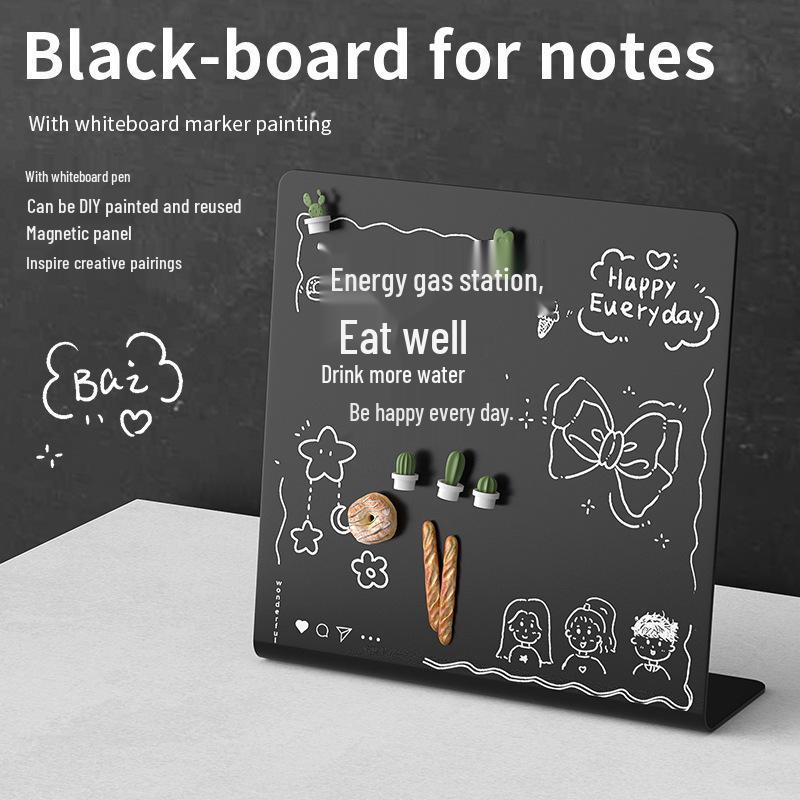Magnetic Desktop Blackboard Memo Board - Erasable & Free-Standing for Office Use