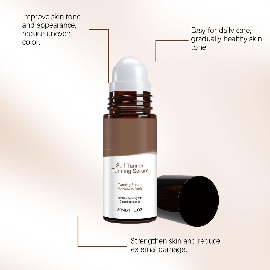 Self Tanning Roller Ball Serum - Body Tanning Oil for Natural Sunless