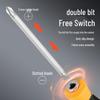 Dual-Use Non-Slip Magnetic Screwdriver: 6.3mm Double-Ended, PH2 Phillips & Slotted Interchangeable Heads, M4.