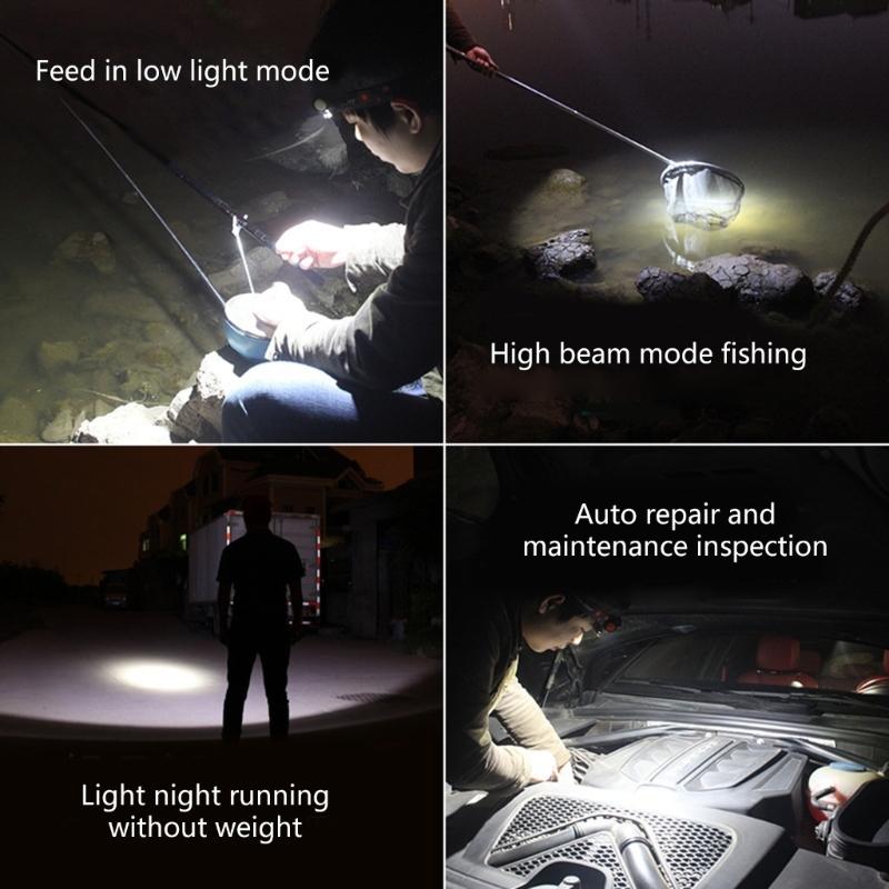 LED USB Rechargeable Headlamps Strong Magnetic Powerful Headlights Bright Waterproofs Head Torches For Outdoor Fishing