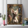 Sphynx cat oil painting Pattern  3pcs 100% Round Full Drill 5D DIY Diamond Painting Embroidery Cross Stitch Rhinestone Décor