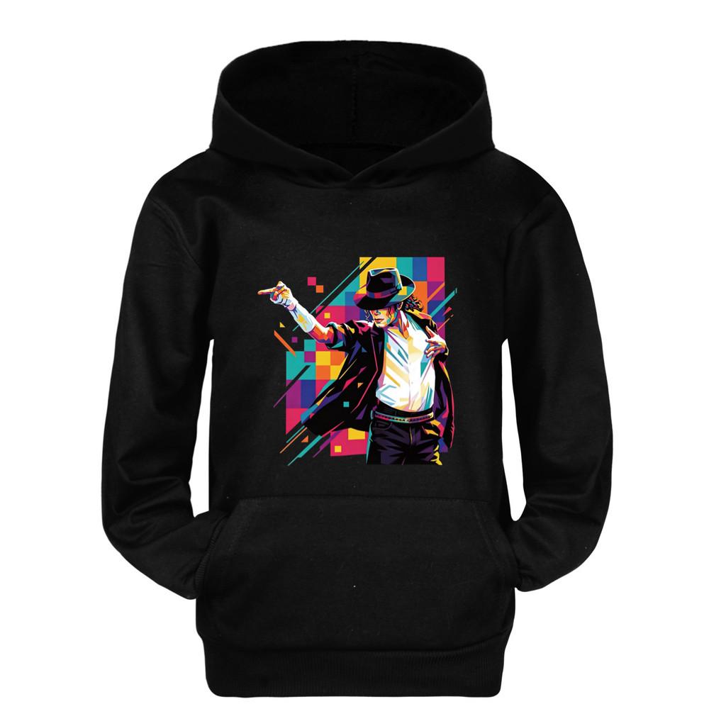 5712 Kids Boys Girls Singer Printed Hooded Pocket Long Sleeves Hoodies