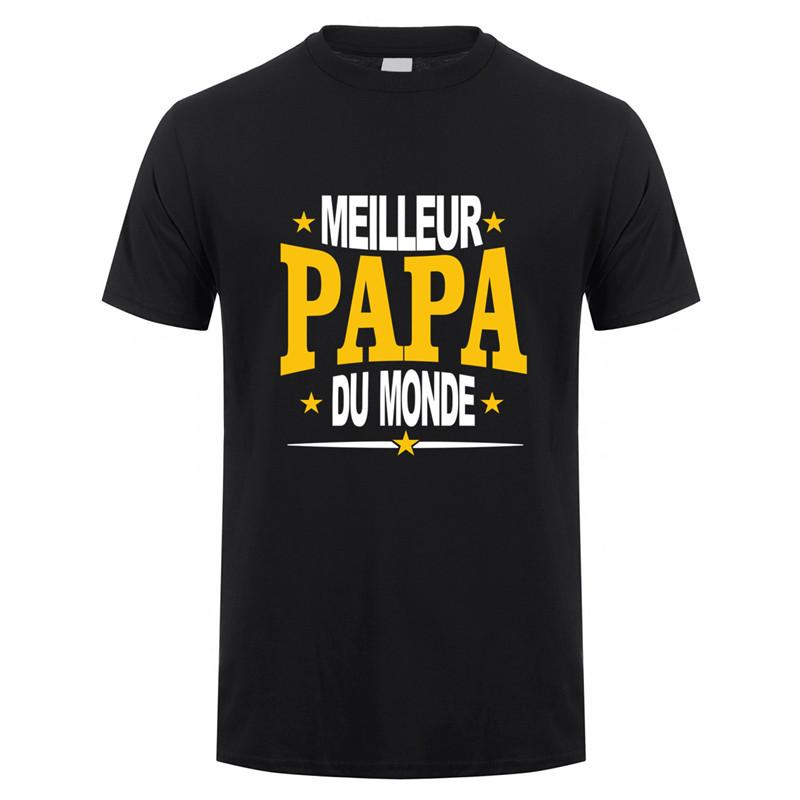 Best Dad In the World T-Shirt Short Sleeve Unisexs French Father Dad T-shirt Papa T-shirt Oz405