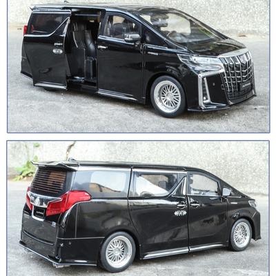 1:18 2025 Alphard MPV Alloy Car Model Simulation Metal Diecast Car Toy Sound Light Pull Back Function for Collection Child Toy