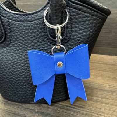 Luxury Pu Key Chain Korean Style Bag Pendant Sweet Bowknot Leather Keyring  Backpack Decor