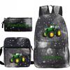 Primary And Secondary School Students Schoolbag Three-Piece Personalized Printing Children'S Backpack Large Capacity Shoulder Backpack Pencil Case