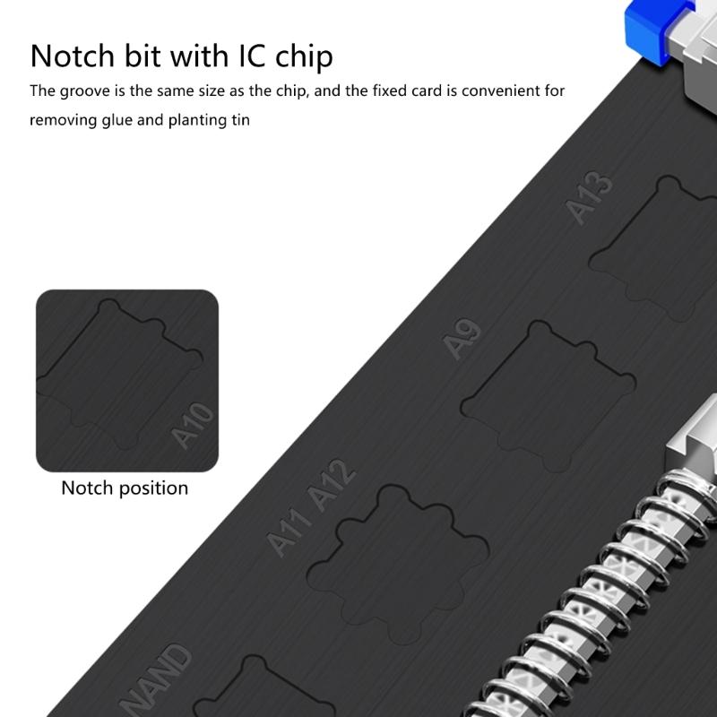 Synthetic Stone and Metal Mobile Repair Clamp PCB Maintenance Support Platform With Integrated Chip Slot for Technicians
