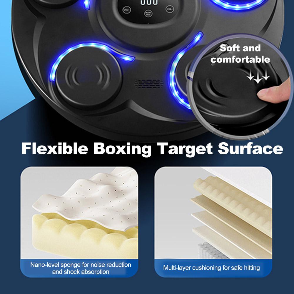 Music Boxing Machine with Gloves, Smart Musical Boxing Machine Wall Mounted Punching Trainer with 7