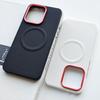 For Oppo Reno14 Reno 14 Pro Diamond Leather Case Magnetic Suction Contrast Keys Lens Frame Anti-Fingerprint Cover