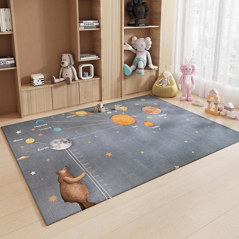 Cartoon Children's Room Rug Soft Noise-Reducing Floor Mat Living Room Sofa Coffee Table Blanket Home Decor