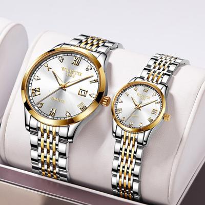 Tendance Mode Montres Couple Montres Étanches Montres Bracelet Acier Lumineuses Mode Montres Homme