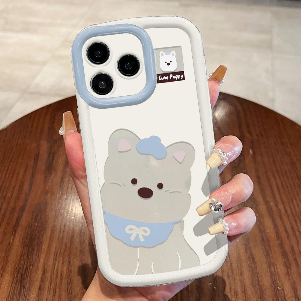 Fun cartoon hollow bear for iPhone17 mobile phone case 16 Apple 13 all-inclusive 12/15 simple 14 soft x