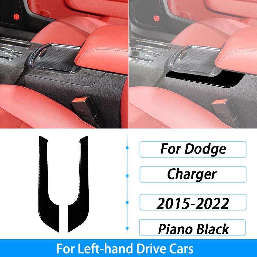For Dodge Charger 2015-2022 Piano Black Central Control Radio CD AC Panel Trim Cover Car Interior Decoration Accessories Sticker